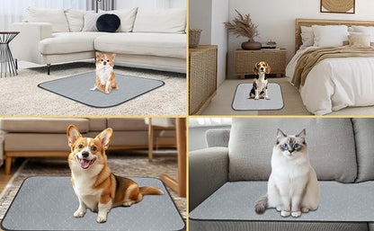 DAHAPYBOO Washable Pee Pads for Dogs 36x41,4 Pack | Reusable Puppy Pads for Dogs Non-Slip Waterproof Pet Training Pads for Crate, Playpen, Bed, Sofa,Whelping Box, Potty Training