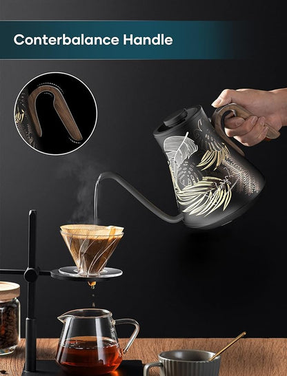Electric Kettle, Gooseneck Electric Kettle, ±1℉ Precise Temperature Control