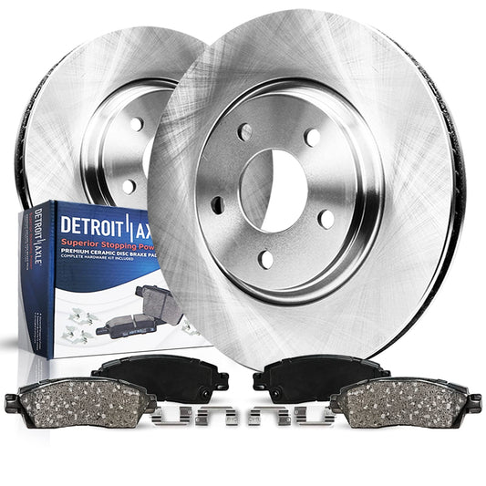 Detroit Axle - Rear Brake Kit for Mercedes-Benz E350 E500 E320 CLS550 E550 CLS500 E400, Disc Brake Rotors Ceramic Brake Pads wit