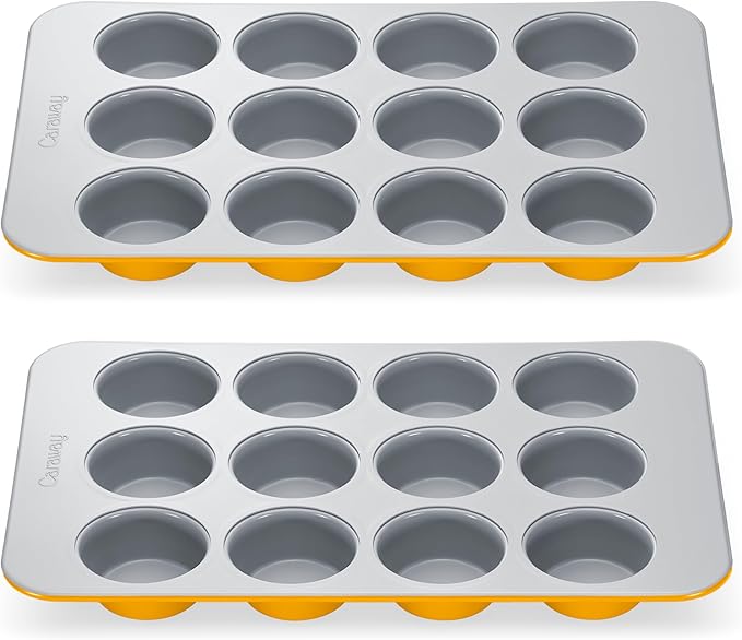Caraway Non-Stick Ceramic 12-Cup Muffin Pan Duo