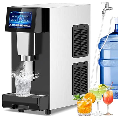 Nugget Ice Maker Countertop, 60 LBS/Day, 5LBS Ice Bin, Water Dispenser