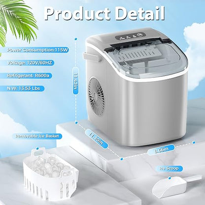 Antarctic Star Countertop Ice Maker，Portable Ice Makers