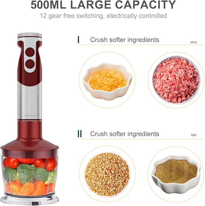 MegaWise 5-in-1 Immersion Hand Blender Set