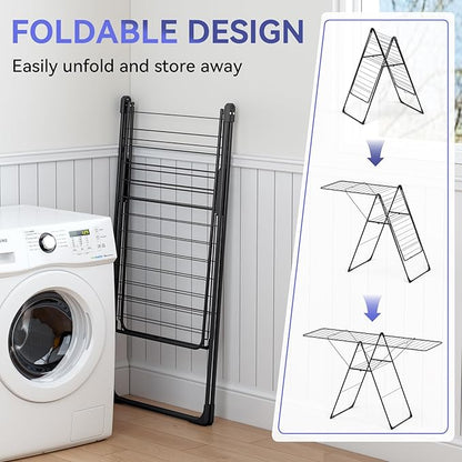 APEXCHASER Clothes Drying Rack, Foldable Oversized Drying Rack Clothing