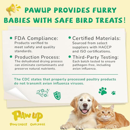 PAWUP Chicken Jerky Crisp Flakes for Dog Treats, 1% Taurine Added, 6oz (170g), Chip Jerky, High Protein Chicken Dog Training Rewards, Rawhide-Free, Gluten-Free