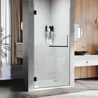 Bathroom Frameless Shower Door 36" W*72" H, 5/16" Clear Tempered Glass Hinged
