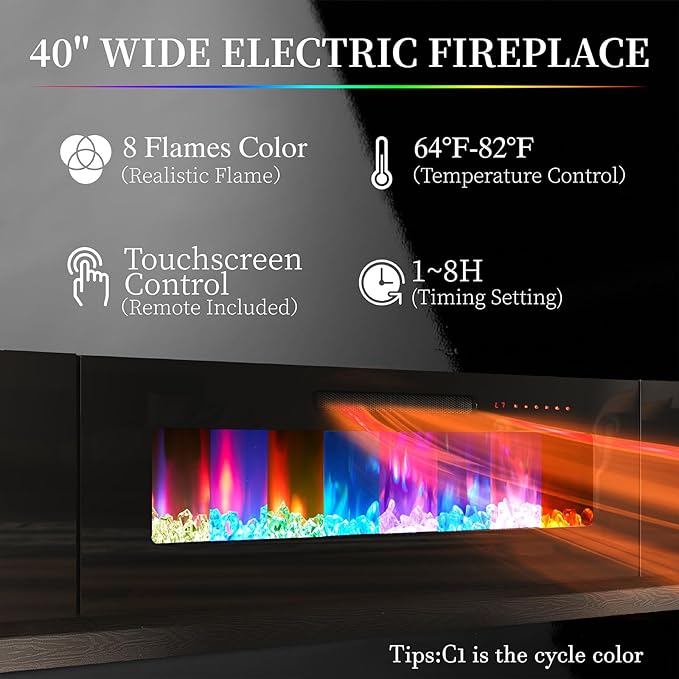 AMERLIFE Fireplace TV Stand
