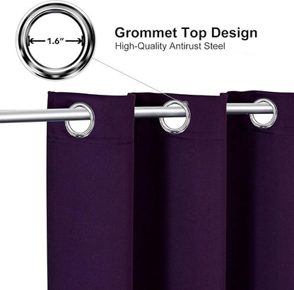ChrisDowa Blackout Curtains 80 Inches Long 2 Panels Set