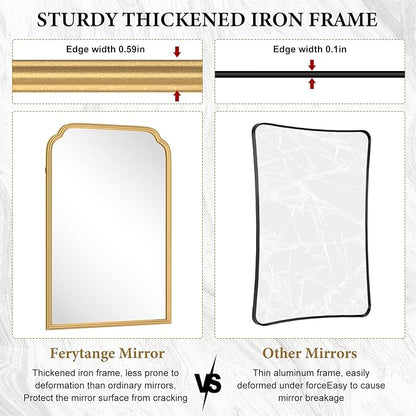 18X24 Inch Gold Mirror for Wall