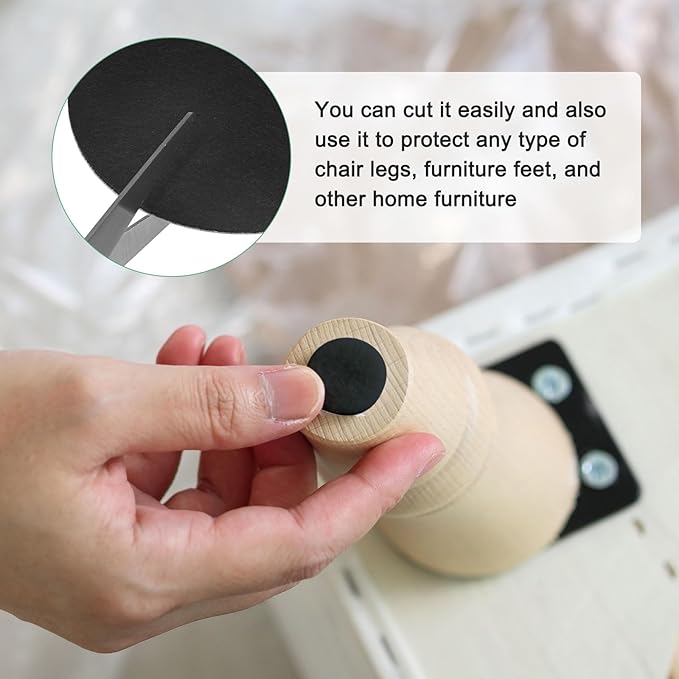 30-Pack Lamp Base Felt, 3.5 Inch Dia. 2mm Thick Self Adhesive Round Fabric Felt Pads for Lamp/Furniture/DIY, Non-Slip Fiber Backed Patch Circles with Adhesive Backing [Black]