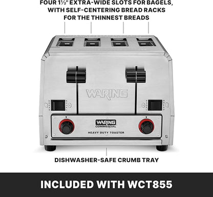 Waring Commercial WCT855 4-Slice Heavy Duty Commercial Pop-Up Bread/Bagel