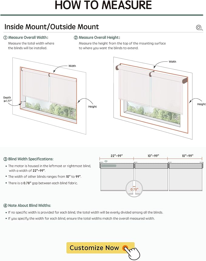 Yoolax Smart Coupled Roller Shades Compatible