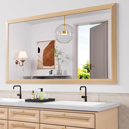 Amorho Bathroom Mirror, Hang Horizontally/Vertically, Suitable