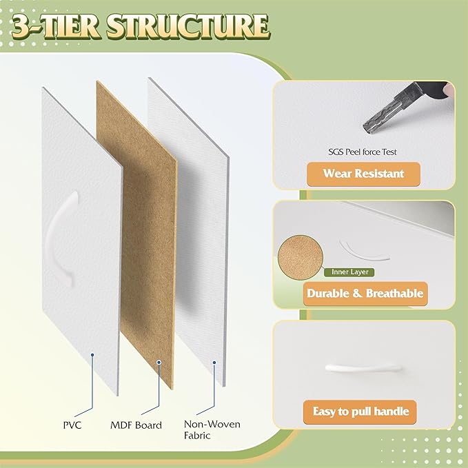 WLIVE Tall Dresser for Bedroom, Fabric Dressers Storage Tower, Dresser & Chest