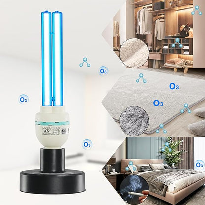 36Watts UV Sanitizer Lamp with Remote Control Powerful Ozone UVC Light with E26