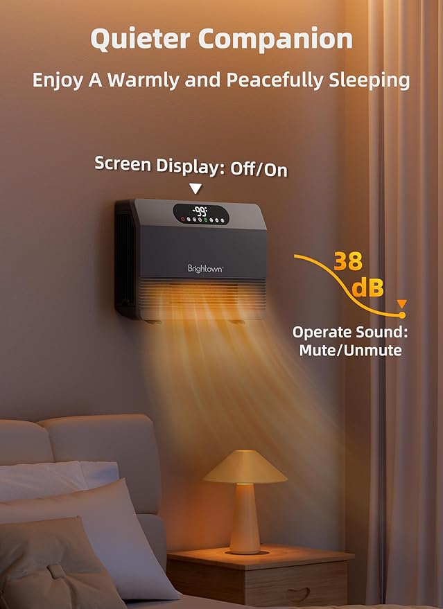 Brightown Smart Wall Heater, Electric Space Heater