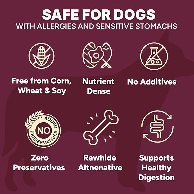 Gaines Family Farmstead Sweet Potato & Pork Dog Treats – 6 oz Pouch, Tastes Like Bacon! Chewy, Natural, Grain-Free, Limited Ingredient, Healthy Chews and Training Treats for Dogs, Made in USA