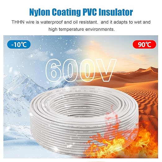 THHN Wire 12 Gauge 150 FT OFC Electrical Wire, 12 AWG Solid Copper Wire Rated