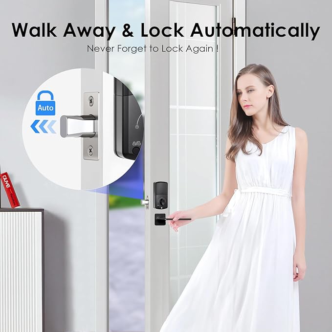 Smart Lock, Keyless Entry Door Lock, Password Mechanical Key 2 Unlocking
