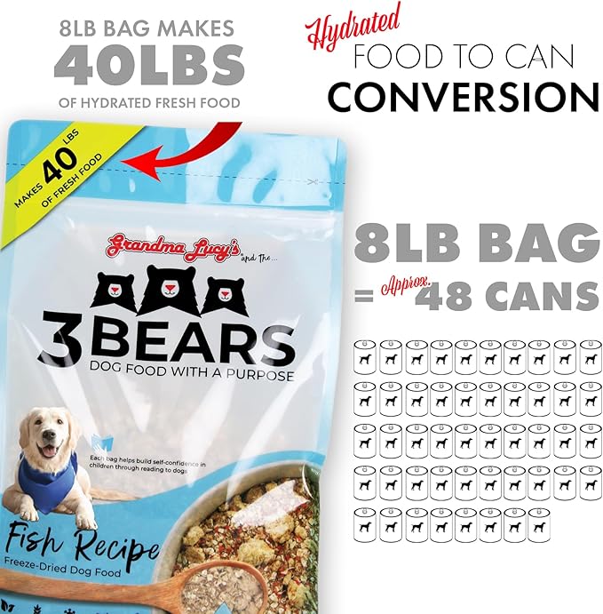 Grandma Lucy's 3 Bears Fish Dog Food - 1lb