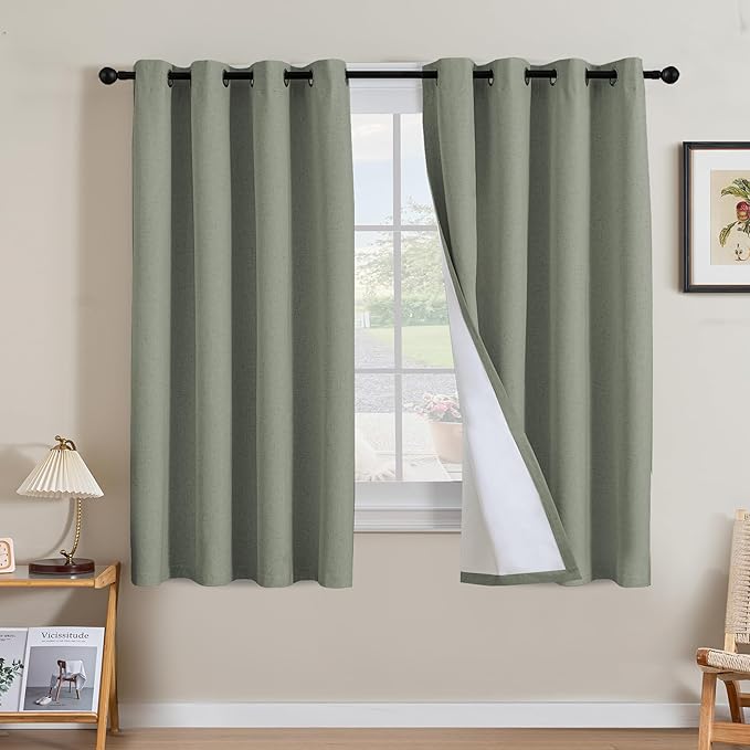 H.VERSAILTEX Linen Curtains 100% Blackout Curtains