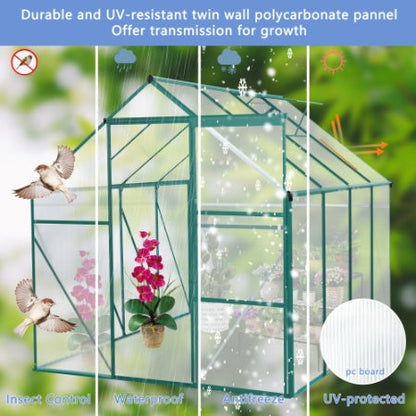 Green-6 X 8 FT Outdoor Patio Greenhouse