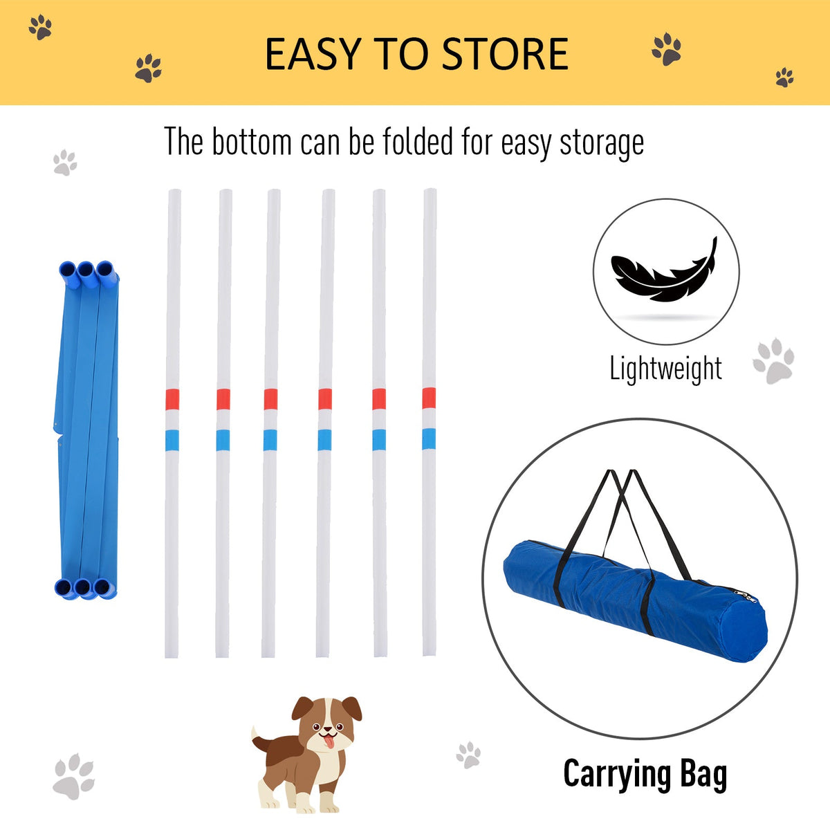 Dog Agility Equipment Dog Weave Pole Set Agility Starter Kit Pet Outdoor Exercise Training Set