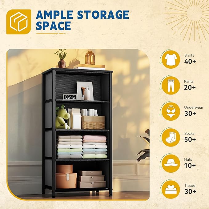 DWVO Storage Tower with 4 Drawers