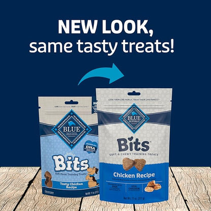 Blue Buffalo BLUE Bits Natural Soft-Moist Training Dog Treats, Chicken Recipe 11-oz Bag