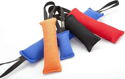 Dingo Gear French Linen tug Toy for Dog, Bumper Toy for Training, Agility, tug of war, bite Pillow for Strong Dog, 2handles 18in Blue S00067