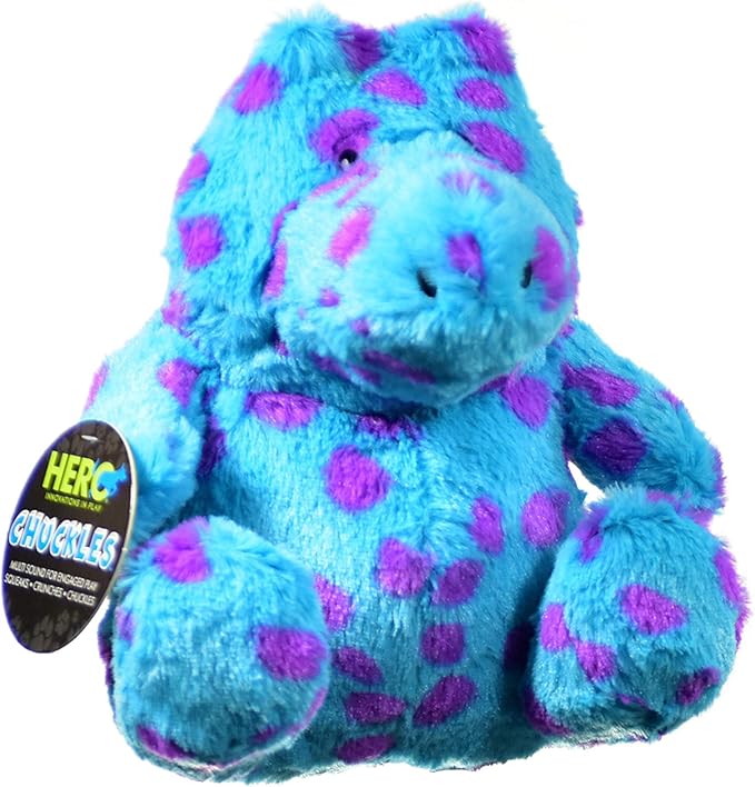 Hero - Chuckles Polka-Dotted Alligator Plush Dog Toy - Dog Squeaky Toys - Durable Stuffed Animal with 3 in 1 Squeaker