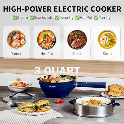3-Quart Electric Hot Pot & wok Nonstick