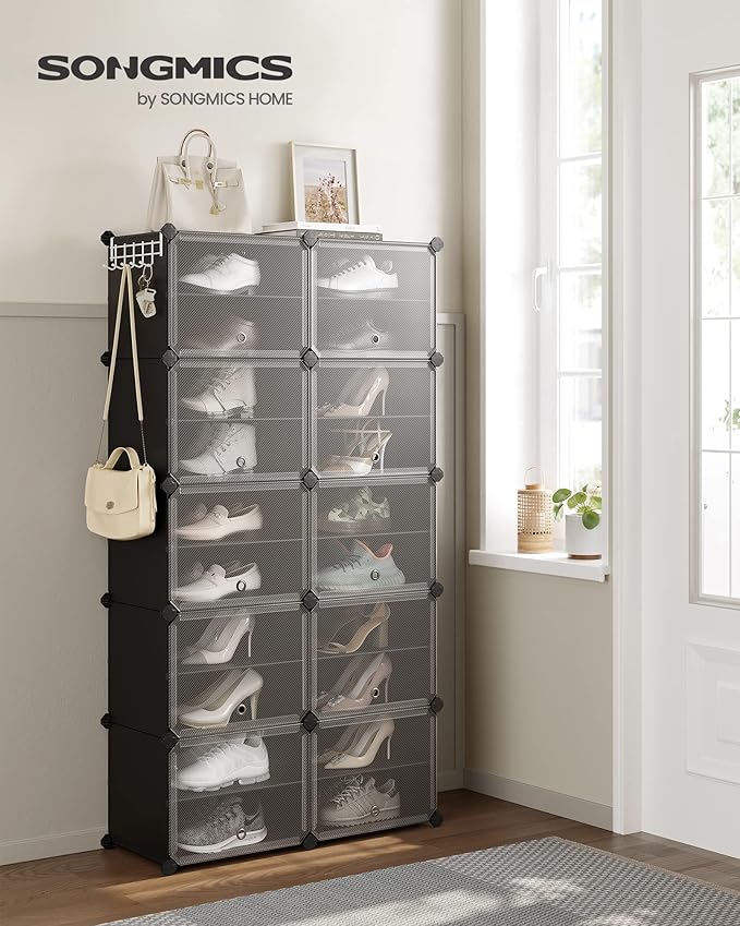 SONGMICS Shoe Rack Organizer, 10-Tier Shoe Storage Cabinet