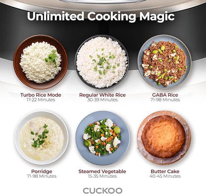 CUCKOO High Pressure Rice Cooker 3-Cup Uncooked / 6-Cup Cooked