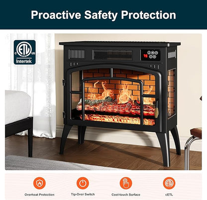 Royalcraft Electric Fireplace Heater, Freestanding Electric Fireplace Stove