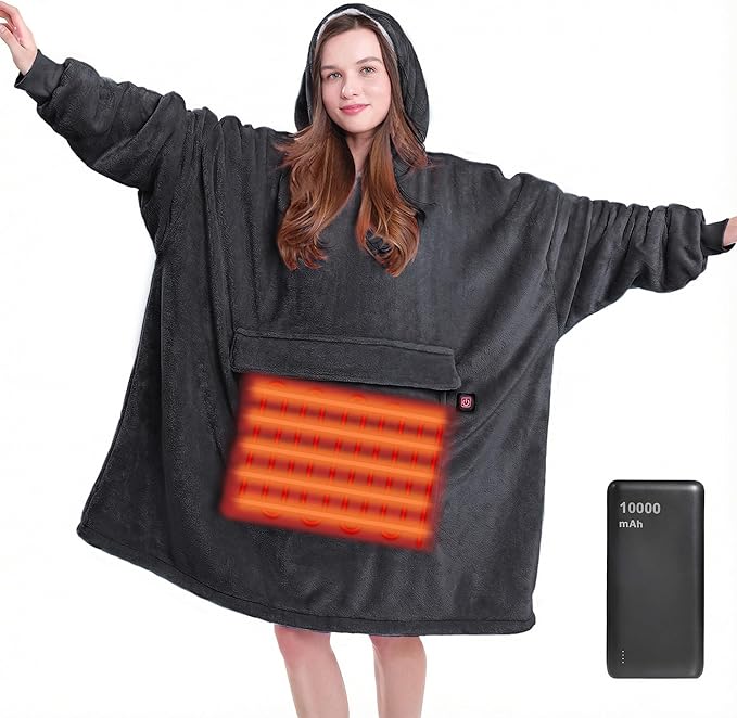 MAXEVE Heated Wearable Blanket Hoodie