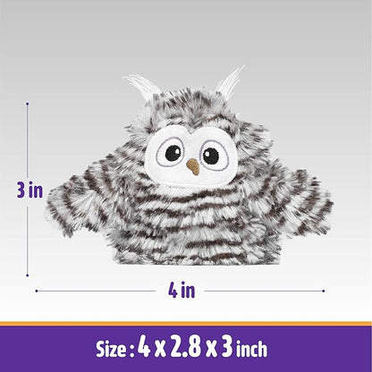 Interactive Cat Toy Rechargeable Automatic Chirping Owl Kitten Toy with Catnip, Auto Beating Wings Flying Bird Cat Toys for Indoor Cats to Play Alone, Never Boredom