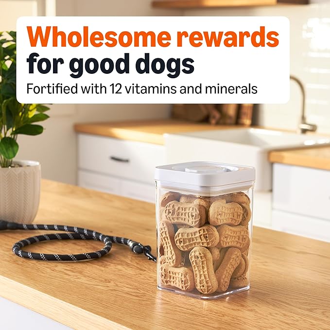 Amazon Basics Peanut Butter Flavor Biscuits Dog Treats 5 lb. Box