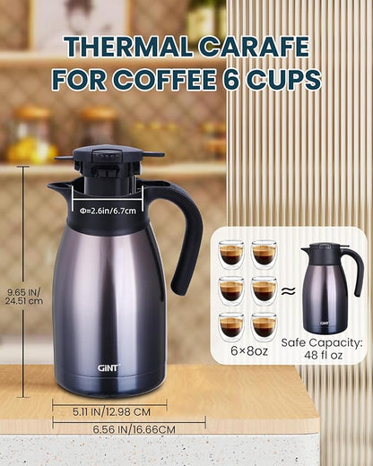 GiNT 51Oz Stainless Steel Thermal Coffee Carafe