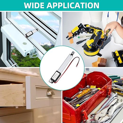 NORJIN 12V Mini Electric Linear Actuator 3" Stroke, Speed 15mm/s, Linear Motion