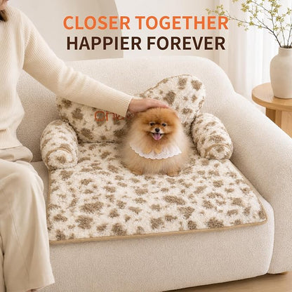 CHEERPALS Dog Bed Couch Cover Sofa Protector for Dogs, Pet Mat Calming | Removable Washable Cover, Fluffy Soft Cushion, Non Slip, Large Dog Bed for Sectional Sofa & Loveseat(Light Gray, Medium)