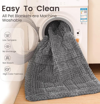 Couch Cover for Dogs Washable, Non-Slip Pet Couch Covers for Sofa, Fuzzy Dog Couch Cover Blanket, Thick, Soft, Plush Couch Cushion Covers for Sofa Protector (Dark Gray, 27.6" x 27.6"/70 x 70cm)
