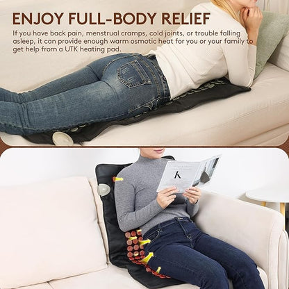 UTK Far Infrared Heating Pad for Back, 5X Deeper Pain Relief for Full Back
