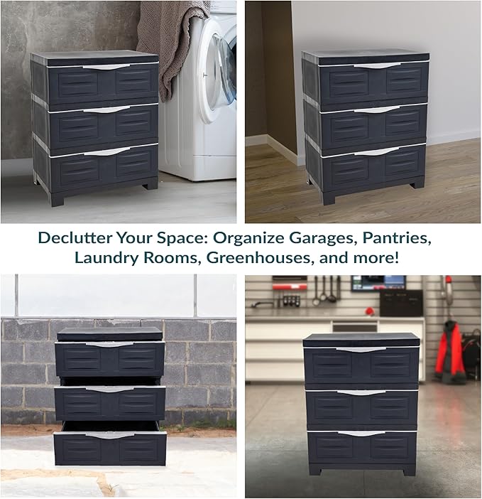 Sunnydaze 29.5" H 3-Tier Storage Cabinet