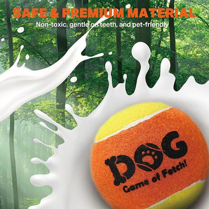 AMA SPORT Squeaky Tennis Balls for Dogs 2.0" Small Dog Tennis Balls for Throwing and Fetching Dog Toys for Training, Exercise, High Bouncing 12 Pack (Multicolor A)