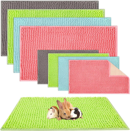 Barydat 8 Pcs Guinea Pig Cage Liner for Guinea Pig Cage Bedding Reusable Rabbit Mat Pad Washable Training Pad Animal Sleeping Bedding Mat