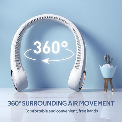 penkou Portable Neck Fan, Hands Free Personal Fan, 360° Airflow, 3-16 Running