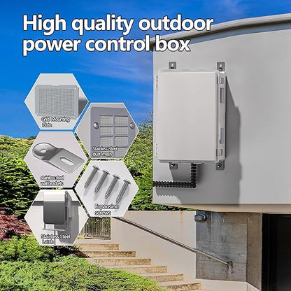 Electrical Junction Box, Ventilated Design, Cable Grommets, Indoor/Outdoor Use