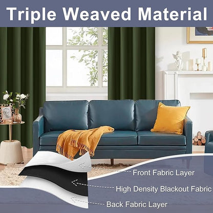 JIUZHEN Tier Curtains 36 Inch Length