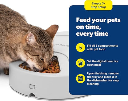 PetSafe Automatic Dog Feeder, 5 Meals, 40 oz Capacity,